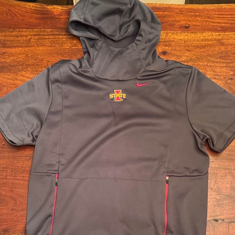 Nike Gray Short Sleeve Hoodie - Iowa State Cyclones